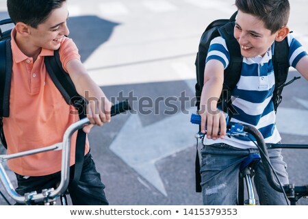 Сток-фото: Anonymous Boy Riding Bicycle