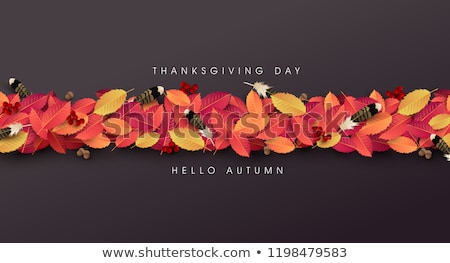 Stock fotó: Thanksgiving Day Banner Background Celebration Quotation For Card Vector Illustration Autumn Seas