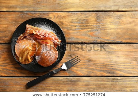 Сток-фото: Bacon And Maple Syrup Pancake