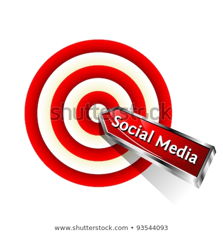 [[stock_photo]]: Social Media Marketing - Arrows Hit In Red Mark Target