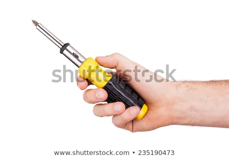 Stock foto: Old Used Screwdriver With Plastic Grip
