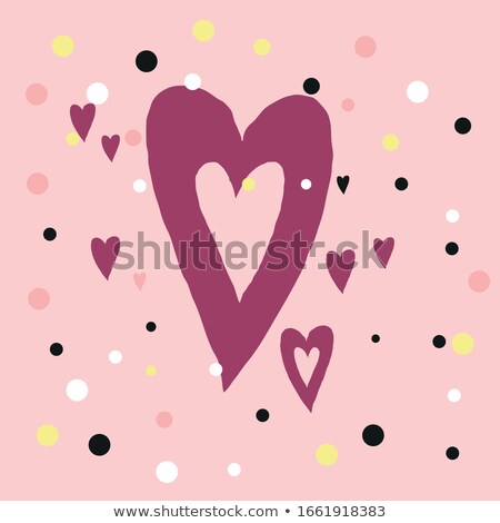 Foto stock: Happy Valentines Day And Weeding Cards Watercolor Background