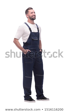 Stock photo: Man In Blue Overall