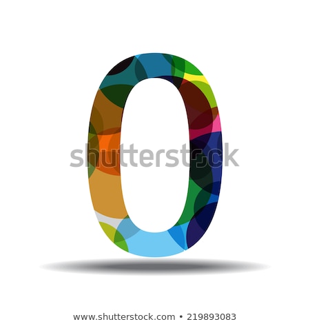 Stok fotoğraf: 0 Number Circular Vector Blue Web Icon Button