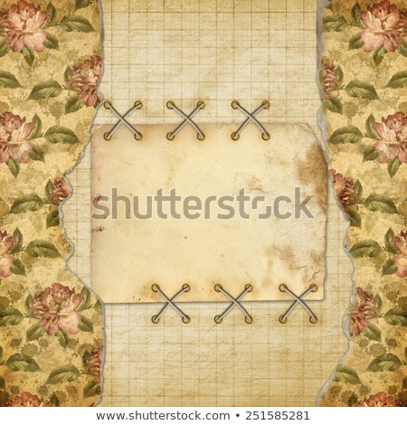 Foto stock: Grunge Alienated Album For Photos With Painted Roses