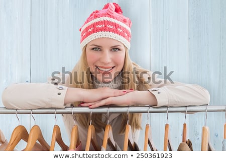 Stok fotoğraf: Stylish Woman Leaning On Rail Fence