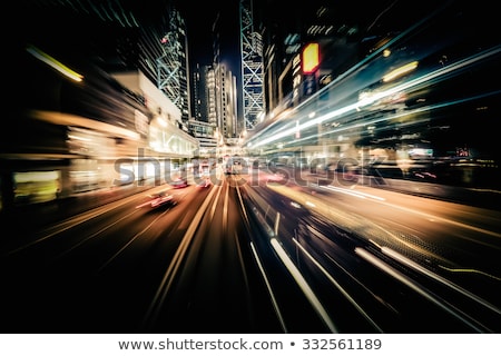 Stok fotoğraf: Abstract Cityscape Blurred Night View Hong Kong