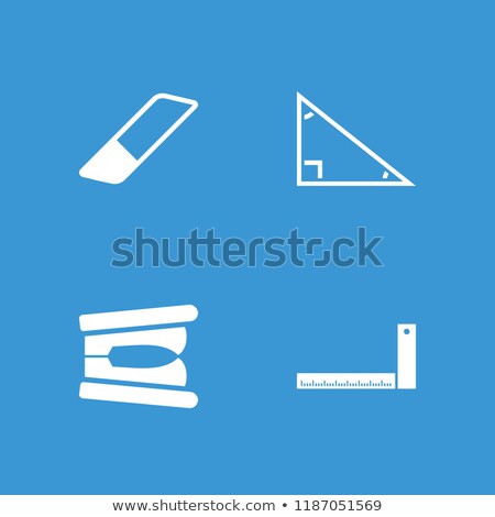 Foto stock: Tools Set For Education Pencil Pen Calculator Rulers And Rubber