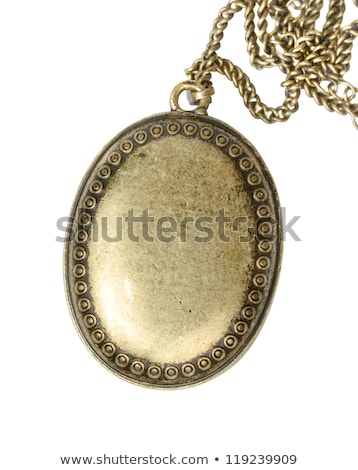 Stock photo: Chain With A Medallion Isolated On White