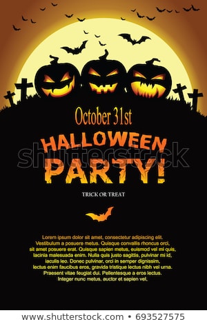 Stock fotó: Halloween Poster Background Eps 10