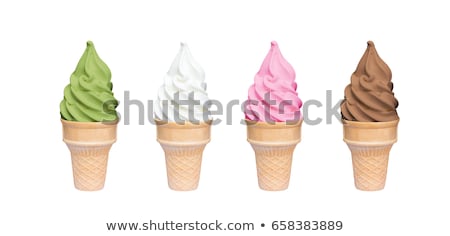 Stok fotoğraf: Soft Serve Ice Cream Cone