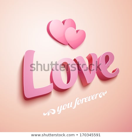 Stok fotoğraf: Word Love And Abstract Heart From Bright Colorful Candy