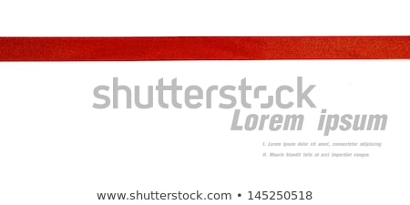 Stock foto: Shiny Red Satin Ribbon On White Background