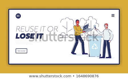 Foto stock: E Waste Reduction Concept Landing Page