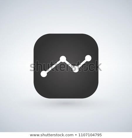 Stockfoto: Statistic Or Analitic Application For Mobile Phone Line Flat Vector Icon Button And Website Design