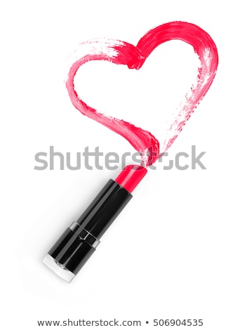 ストックフォト: Lipstick Heart Isolated On White Background