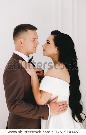 Stockfoto: Close Up Portrait Of Romantic Couple About To Kiss