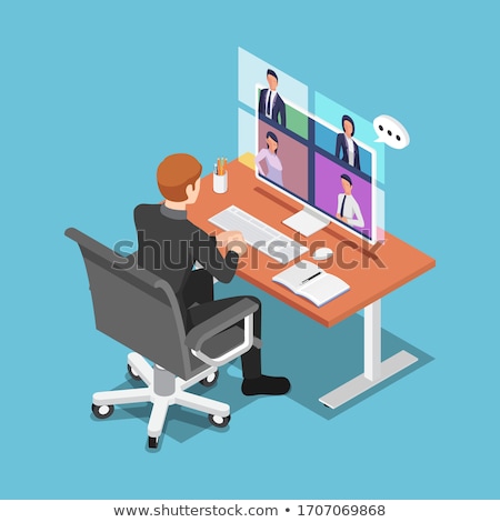 Stock photo: Businessman Desktop