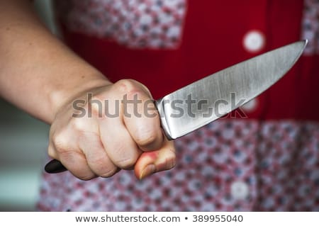 Foto stock: Woman With Knife