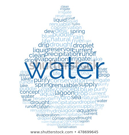 Сток-фото: Word Cloud - Water Drop