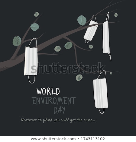 Foto d'archivio: Enviroment Message On Leaves