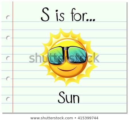 Imagine de stoc: Flashcard Letter S Is For Solar System