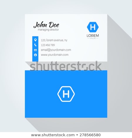 Foto stock: Clean Minimal Business Card Template Vector Design Illustration