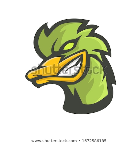 Foto stock: Vector Illustration Of White Swan Sport Mascot