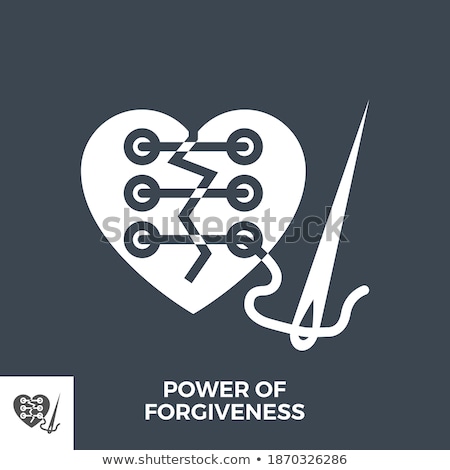 Сток-фото: Power Of Forgiveness Glyph Vector Icon