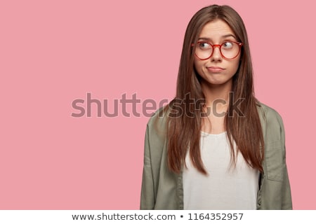 Stok fotoğraf: Portrait Of Pretty Thoughtful Brunette