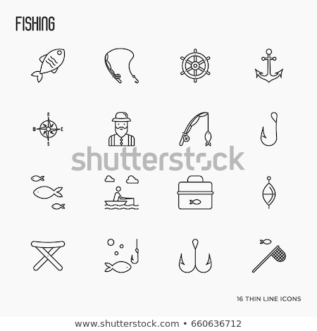 Stock photo: Icon Of Fishing Folding Chair