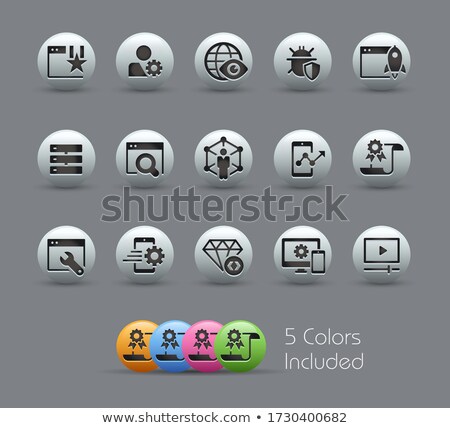 Seo Digital Martketing Icons 2 Of 2 Pearly Series Stock fotó © Palsur