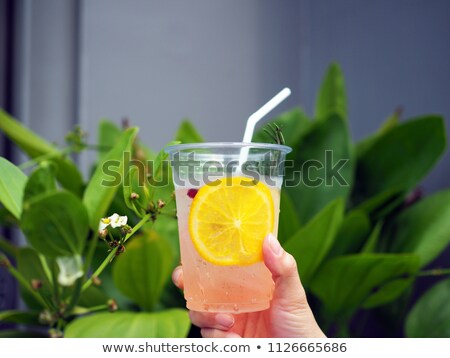 Foto stock: Pink Cocktail Margarita With Rose Syrup