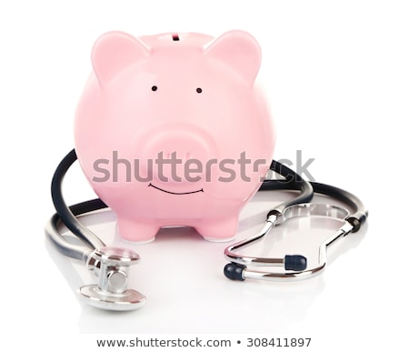 Imagine de stoc: Stethoscope And Piggy Bank