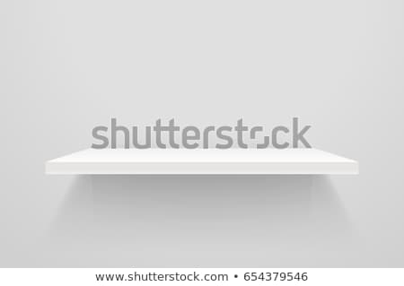 Stock photo: White Shelf 3d Rendering