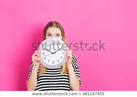 Сток-фото: Woman With Clock