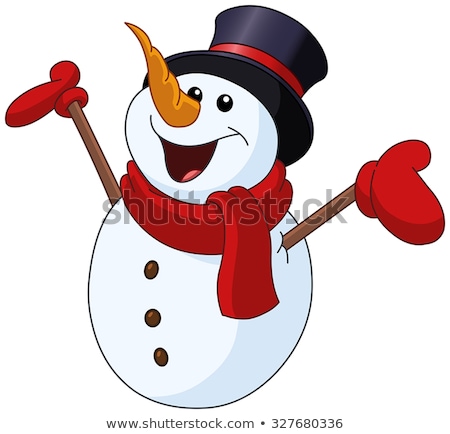 Snowman Cartoon Foto stock © Yayayoyo