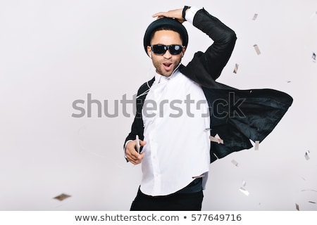 Stock foto: Portrait Of Smiling Handsome Young Man In Sunglasses Isolated