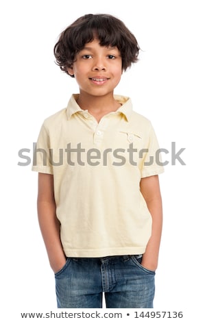 Foto stock: Cute Mixed Race Afro Caribbean Boy