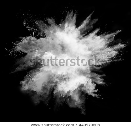 ストックフォト: White Powder Explosion Isolated On Black Background