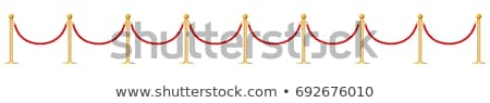 Foto stock: Vector Illustration Of Red Rope Barrier