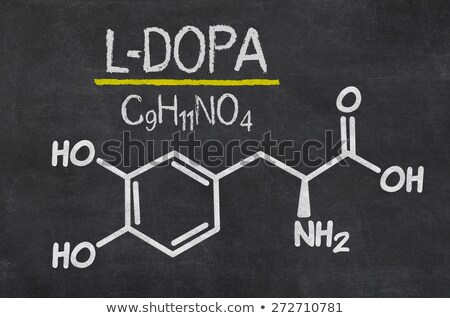 Сток-фото: Blackboard With The Chemical Formula Of L Dopa