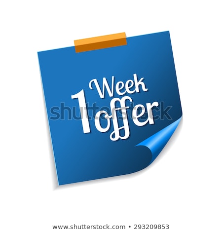 Stok fotoğraf: 1 Week Offer Blue Vector Icon Design