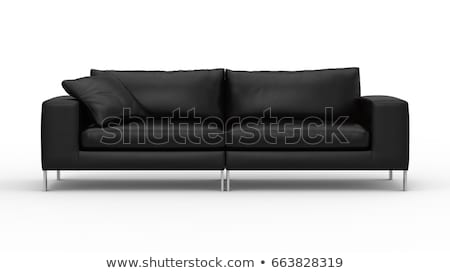 Stock photo: Black Sofa Isolated On White Background