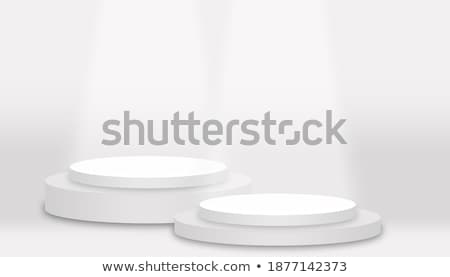 Stockfoto: White And Gray Cylinder Podium 2