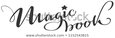 Stock fotó: Magic Book Hand Written Ornate Calligraphy Text