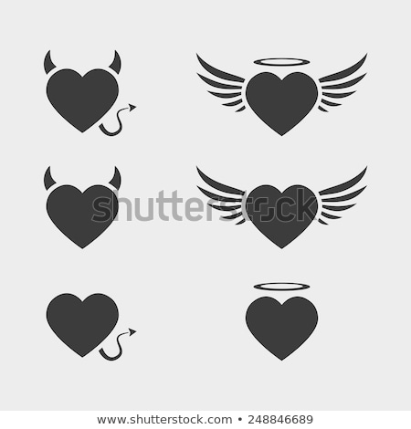 Stockfoto: Angel And Devil Hearts