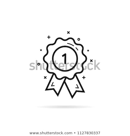 Stock foto: Winning Medal For 1st Place Icon Vector Outline Illustration