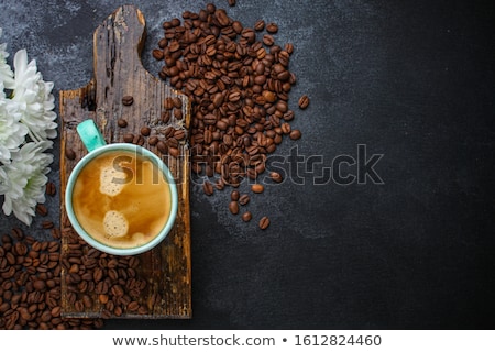 ストックフォト: Cappuccino For Breakfast In Cafeteria Coffee Cup On Table In Pa