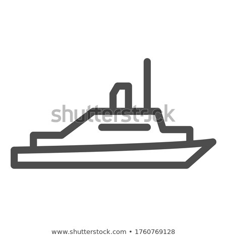 Stockfoto: Pleasure Boat Icon Vector Outline Illustration